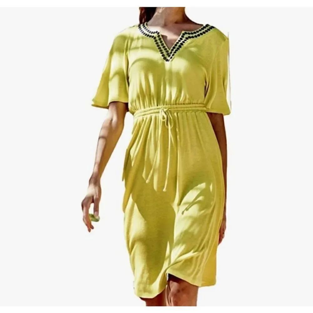 BODEN ESTELLE yellow  DAY DRESS SIZE 6R
